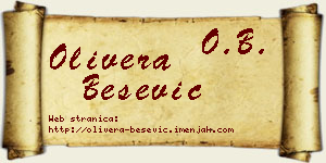 Olivera Bešević vizit kartica